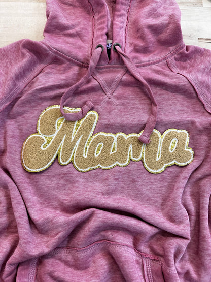 MAMA TAN GOLD Chenille patch 11 inches in size