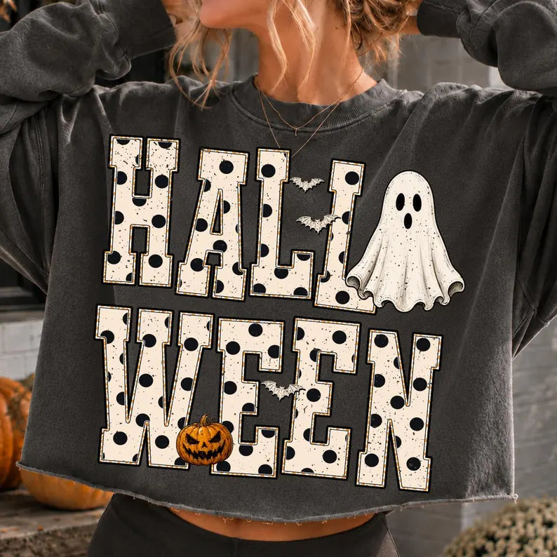 RTS HALLOWEEN POLKA DOT DTF DIRECT TO FILM transfers ADULT 10X11.5