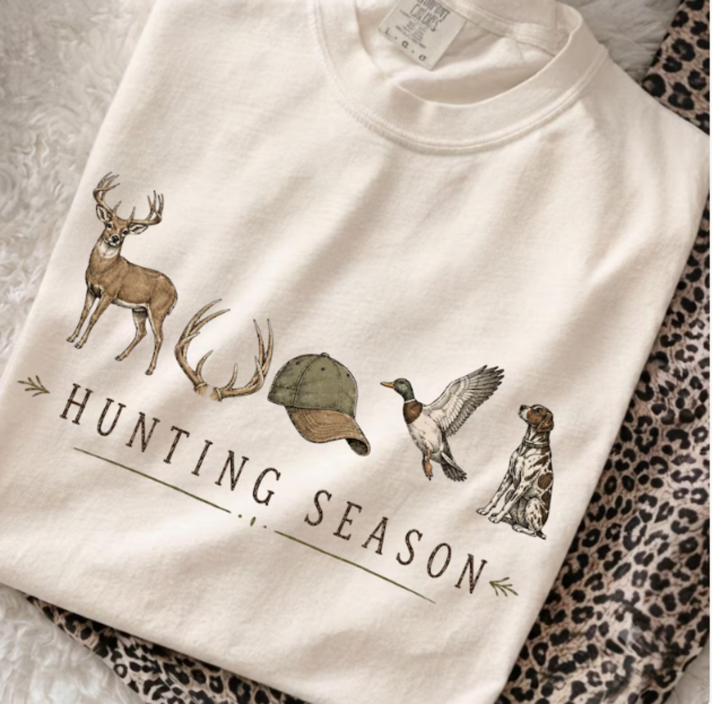 RTS HUNTING SEASON DEER HAT DUCK DOG DTF DIRECT TO FILM transfers ADULT 9X11.5