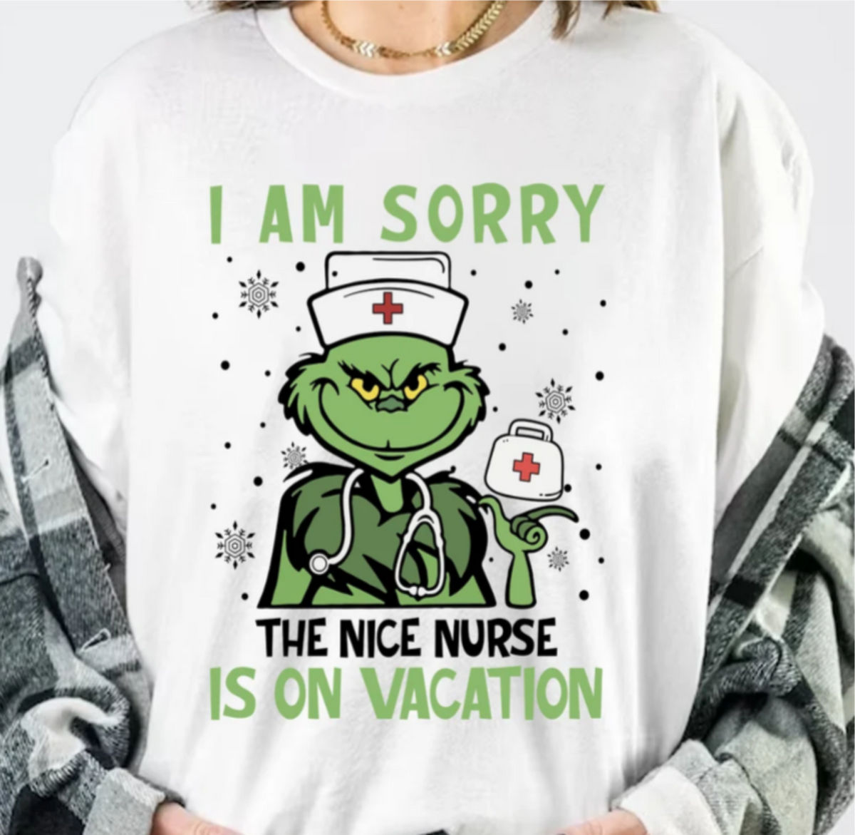 RTS I AM SORRY THE NICE NURSE IS ON VACATION DTF DIRECT TO FILM transfers ADULT 10.5X11.5