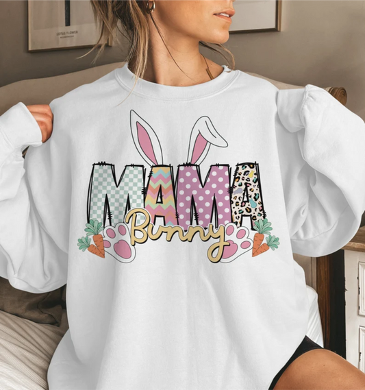 RTS MAMA bunny Easter feet ears MATTE BREATHABLE CLEAR FILM SCREEN PRINT TRANSFER ADULT 10X12