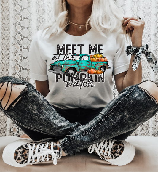 Meet me at the Pumpkin patch truck Fall Thankgiving  ADULT  DTF TRANSFERPRINT TO ORDER