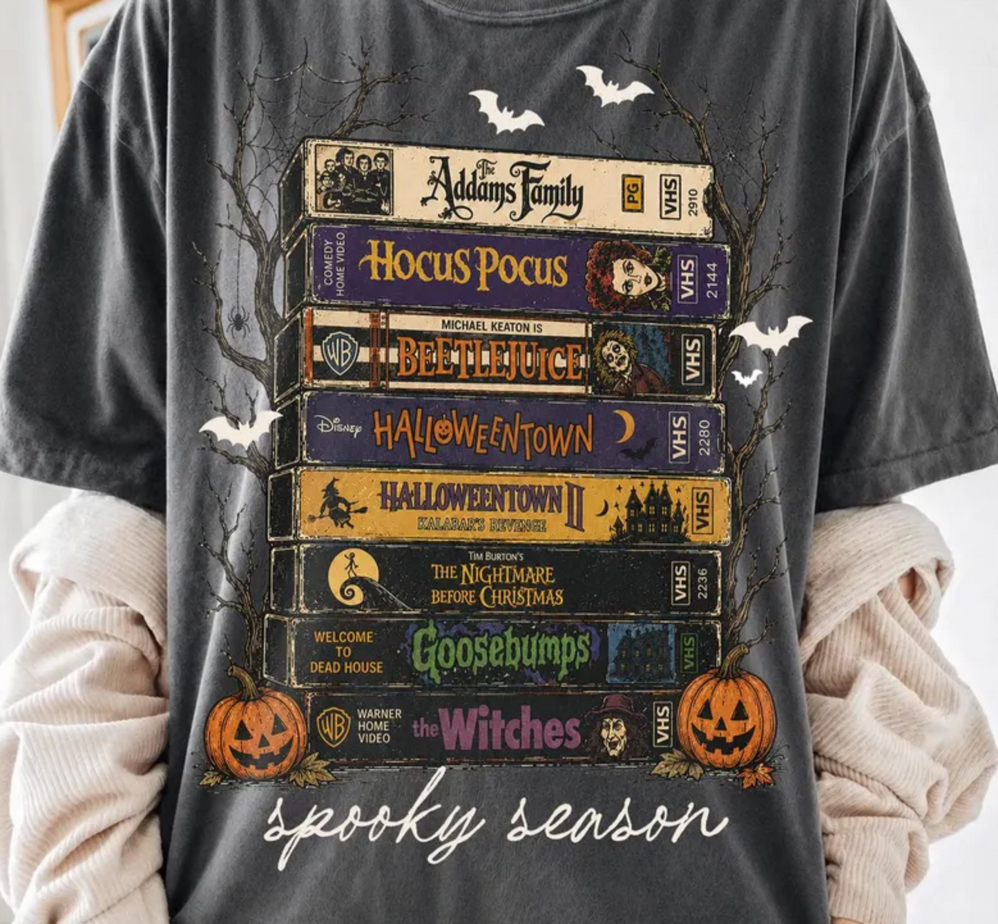 RTS SPOOKY SEASON VIDEO TAPES DTF DIRECT TO FILM transfers ADULT 10X11.5