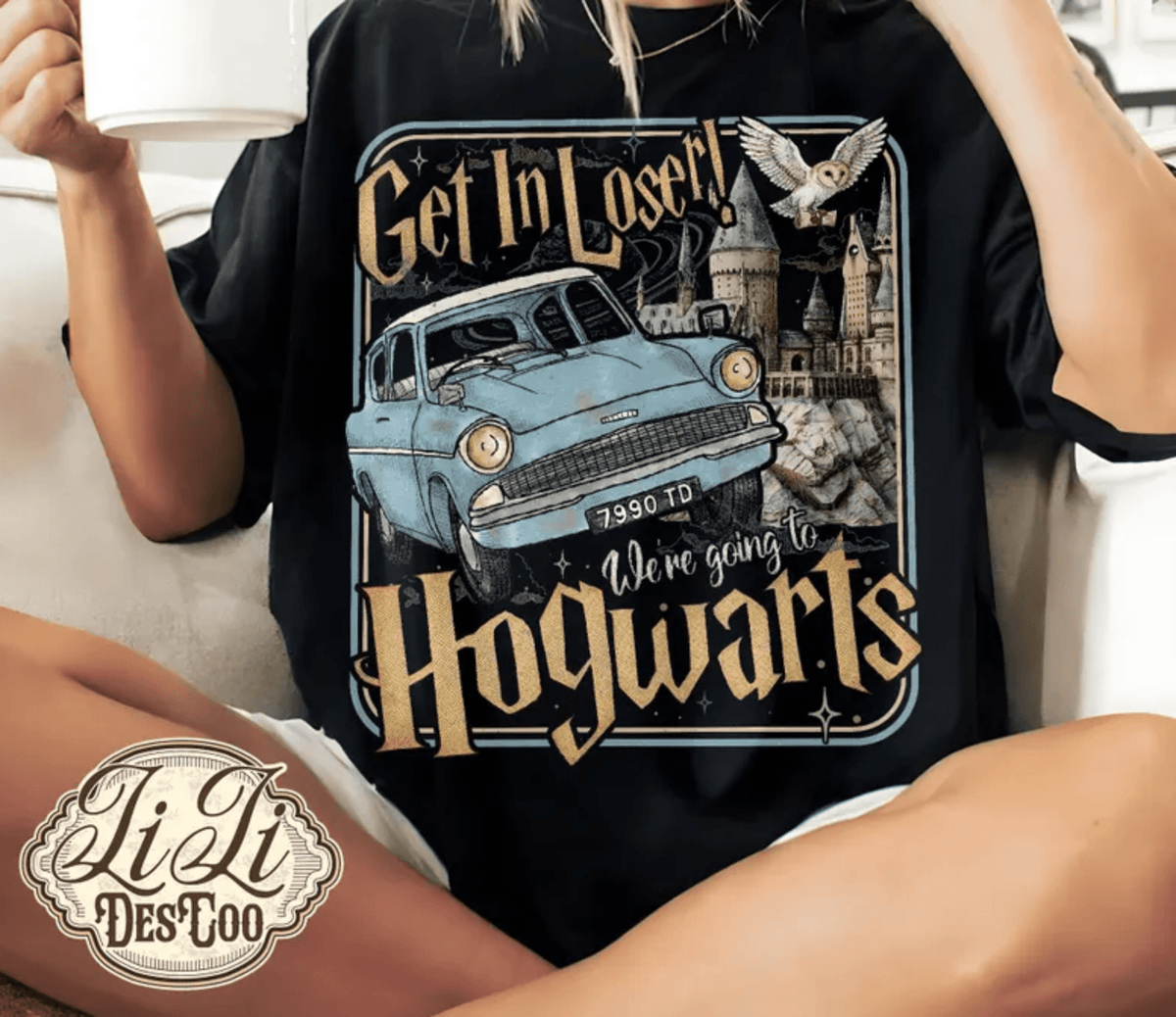 GET IN LOSER WERE GOING TO HOGWARTS DTF size ADULT 8.5x11.5 DTF TRANSFER PRINT TO ORDER - Do it yourself Transfers