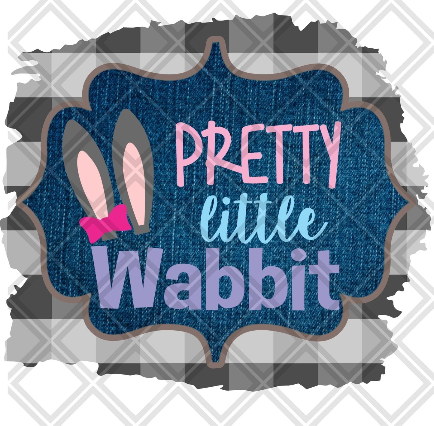 Pretty Little Wabbit Girl DTF TRANSFERPRINT TO ORDER - Do it yourself Transfers