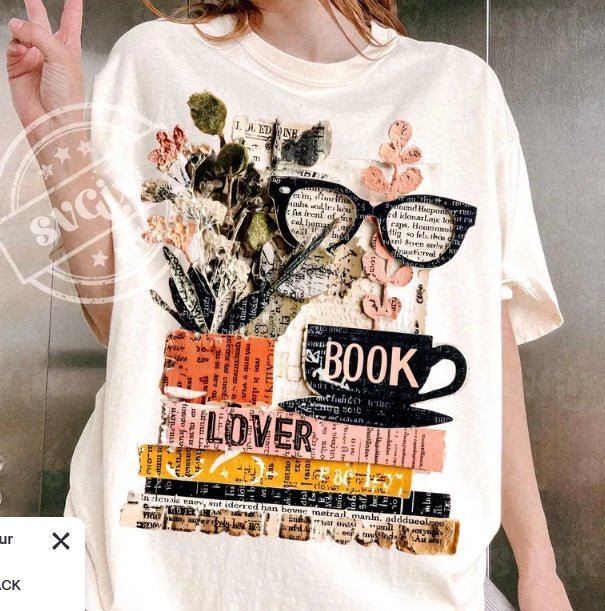 RTS BOOK LOVER COFFEE DTF DIRECT TO FILM transfers ADULT 10X11.5 17-B - Do it yourself Transfers