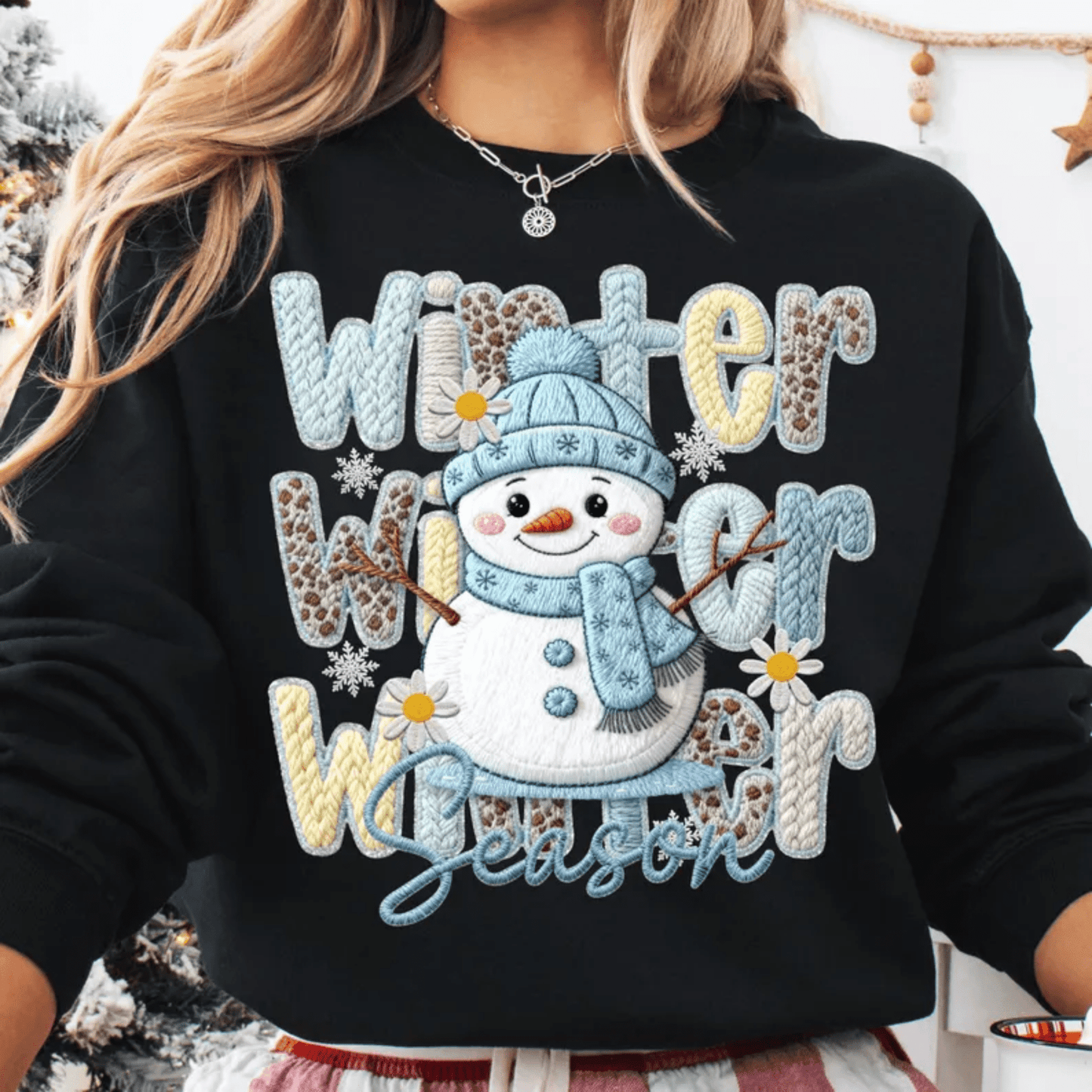 RTS WINTER WINTER WINTER SNOWMAN FAUX DTF DIRECT TO FILM transfers ADULT 10X12 - Do it yourself Transfers