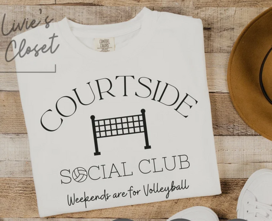 RTS COURTSIDE Social club weekends are for VOLLEYBALL SINGLE COLOR BLACK Screen Print transfers size ADULT 10X12