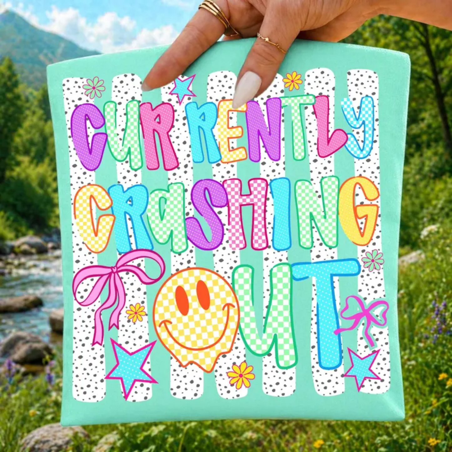 RTS CURRENTLY CRASHING OUT SMILEY DTF DIRECT TO FILM transfers ADULT 10X11.5