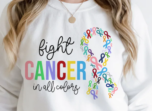 Fight Cancer in all colors ribbon DTF TRANSFER PRINT TO ORDER 647