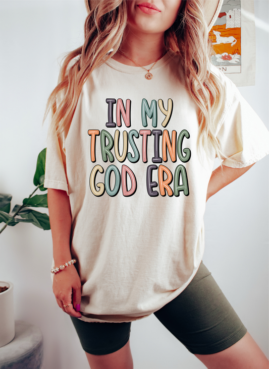 RTS In my trusting GOD era MATTE BREATHABLE CLEAR FILM SCREEN PRINT TRANSFER ADULT 10X12