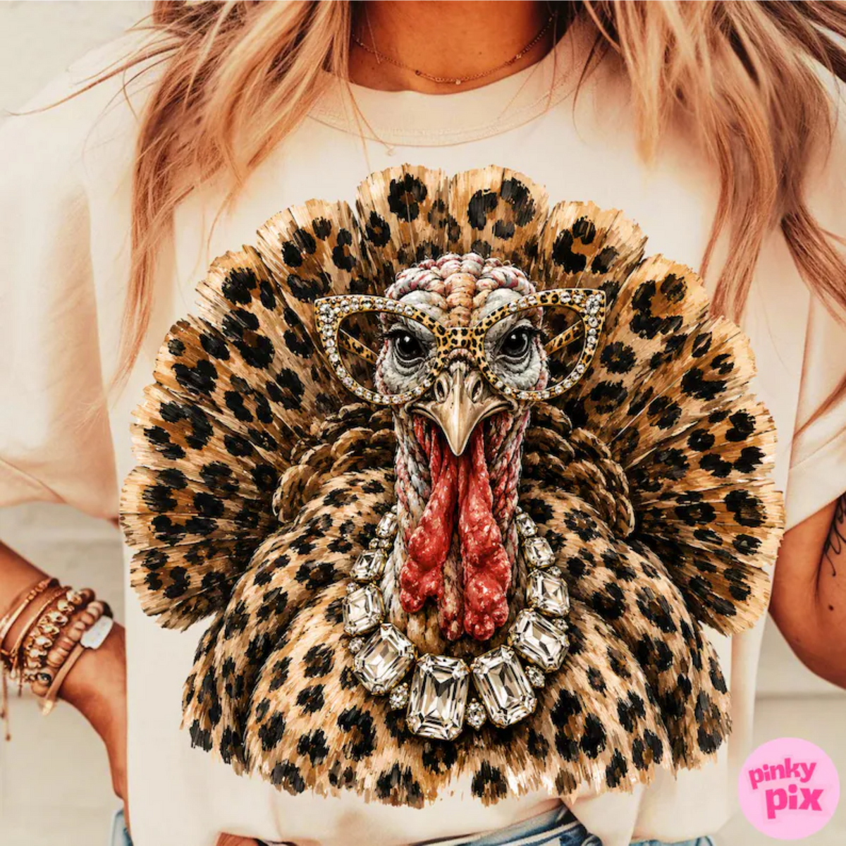 RTS LEOPARD TURKEY THANKSGIVING DTF DIRECT TO FILM transfers ADULT 10.5X11.5