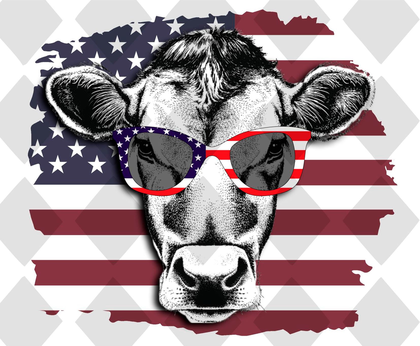america cow FRAME png Digital Download Instand Download - Do it yourself Transfers