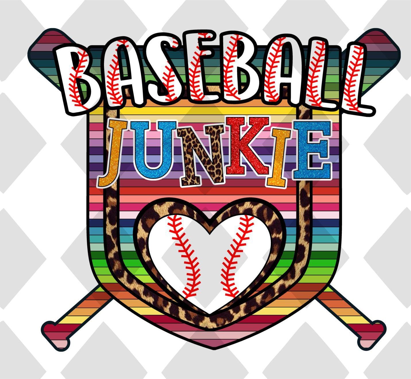 Baseball Junkie DTF TRANSFERPRINT TO ORDER - Do it yourself Transfers