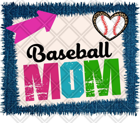 Baseball Mom Arrow Frame DTF TRANSFERPRINT TO ORDER - Do it yourself Transfers