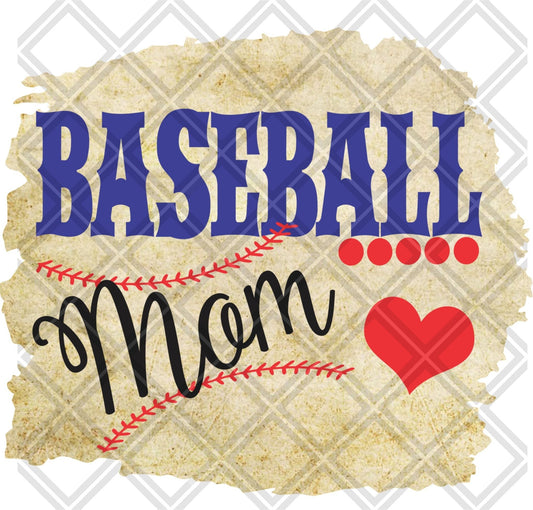 Baseball Mom Frame 2 Heart DTF TRANSFERPRINT TO ORDER - Do it yourself Transfers