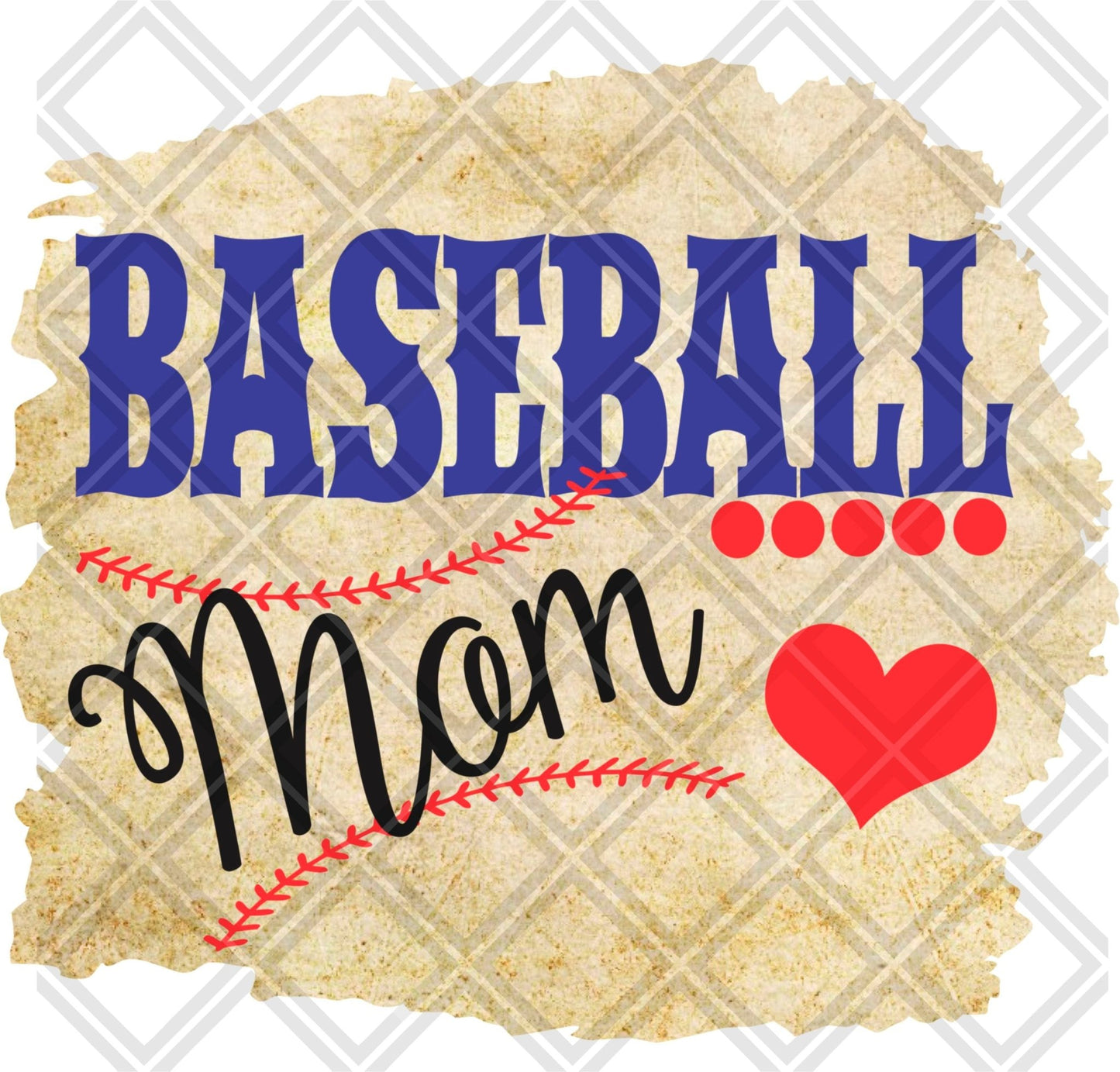 BASEBALL MOM FRAME 2 HEART png Digital Download Instand Download - Do it yourself Transfers