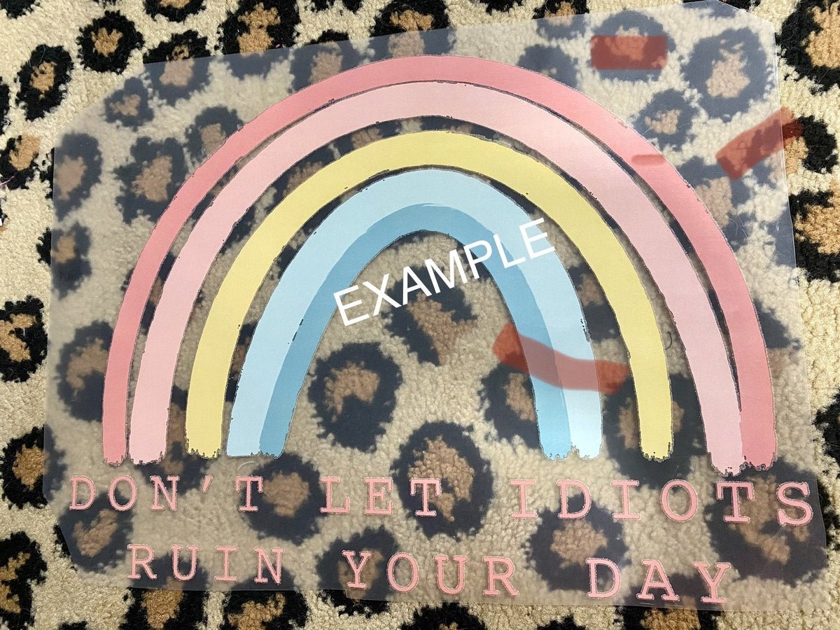 Faith Cross Butterflies flowers multi color size ADULT DTF TRANSFERPRINT TO ORDER - Do it yourself Transfers