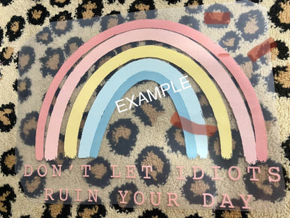 Faith Cross Butterflies flowers multi color size ADULT DTF TRANSFERPRINT TO ORDER - Do it yourself Transfers
