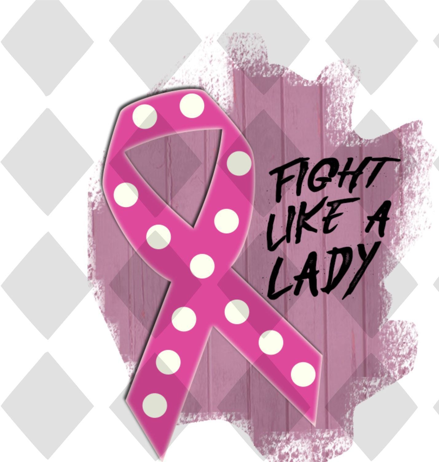 Fight Like A Lady October DTF TRANSFERPRINT TO ORDER - Do it yourself Transfers