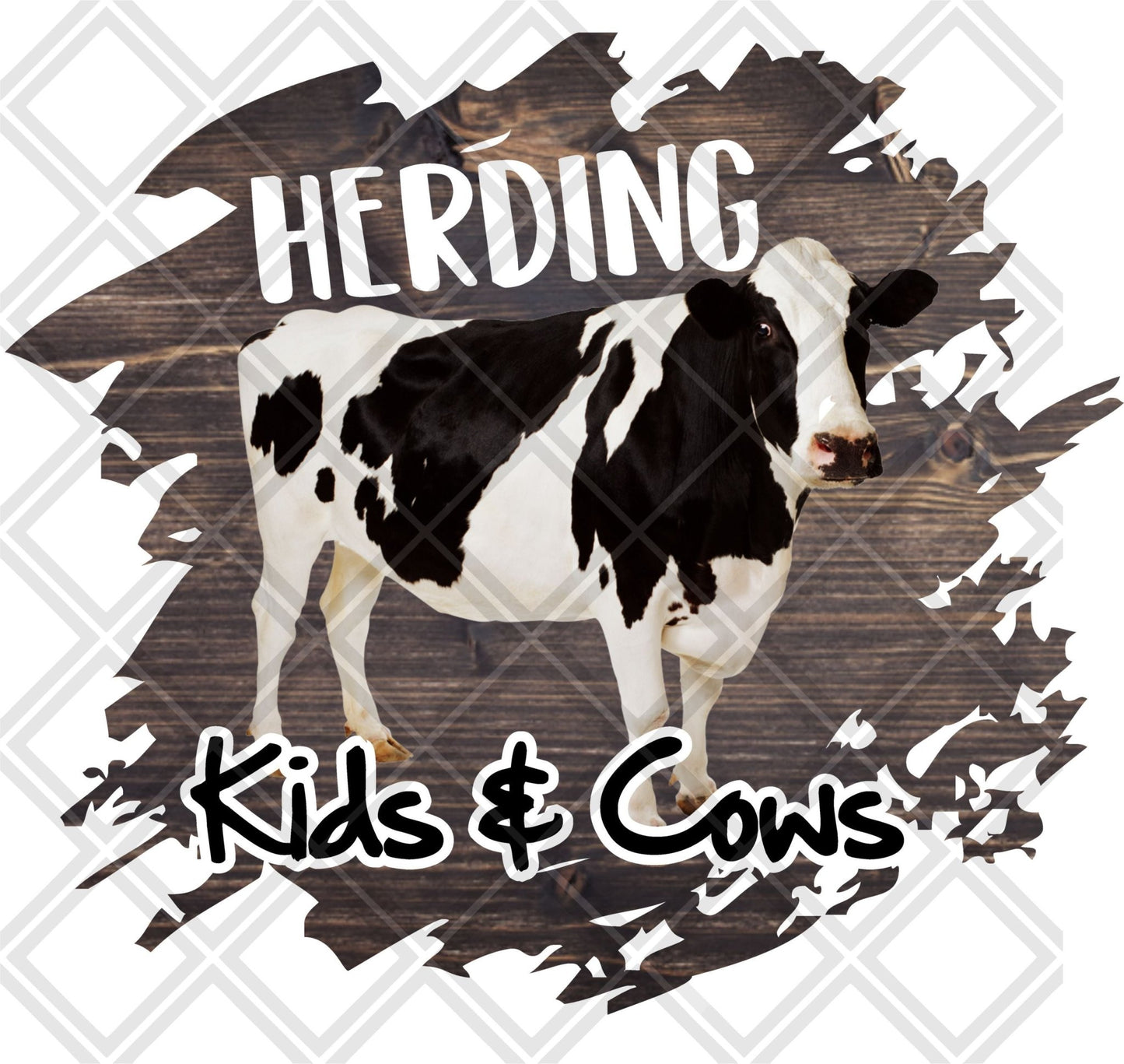 Herding Cows And Kids DTF TRANSFERPRINT TO ORDER - Do it yourself Transfers