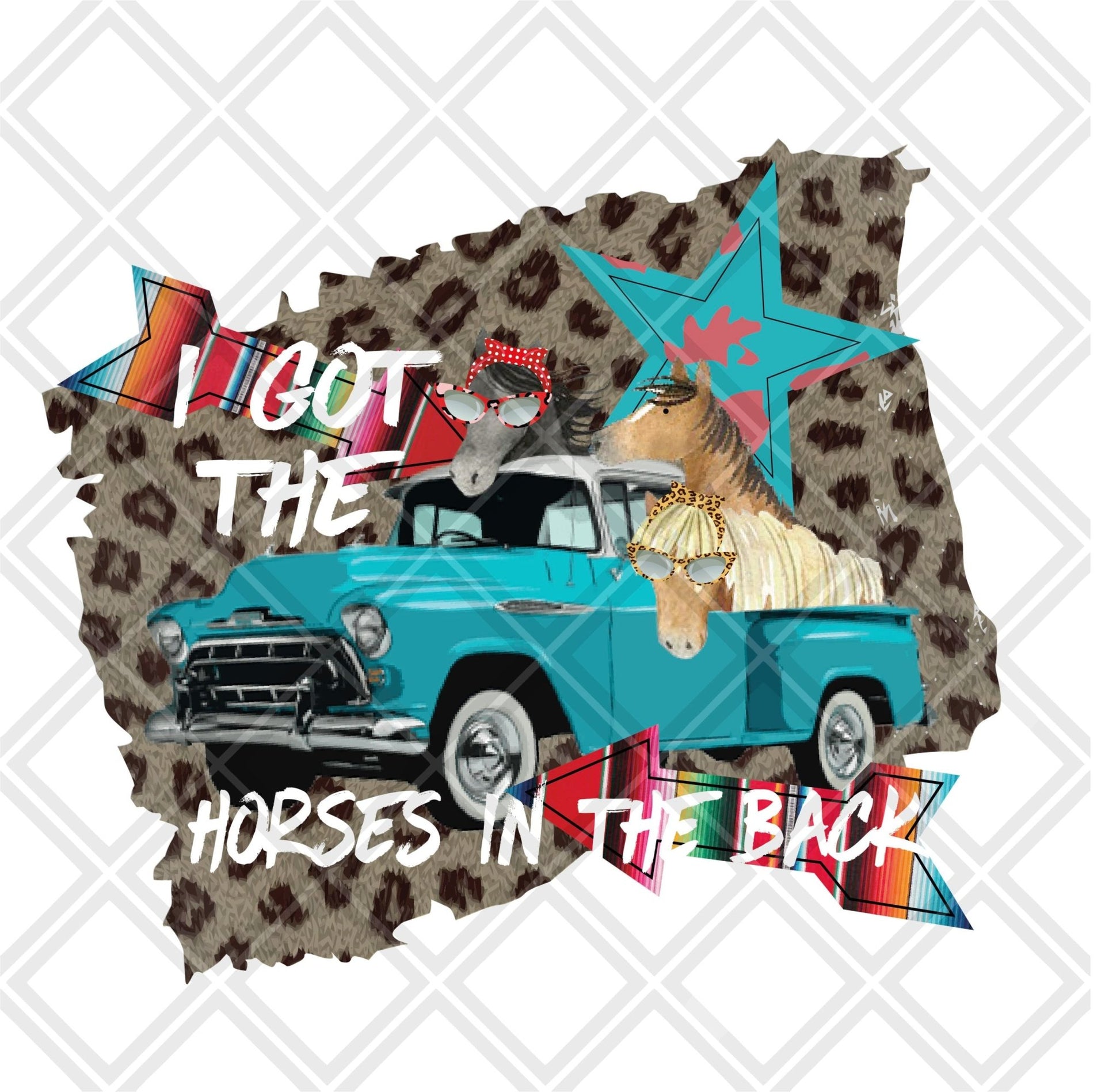I got the horses in the back png Digital Download Instand Download - Do it yourself Transfers