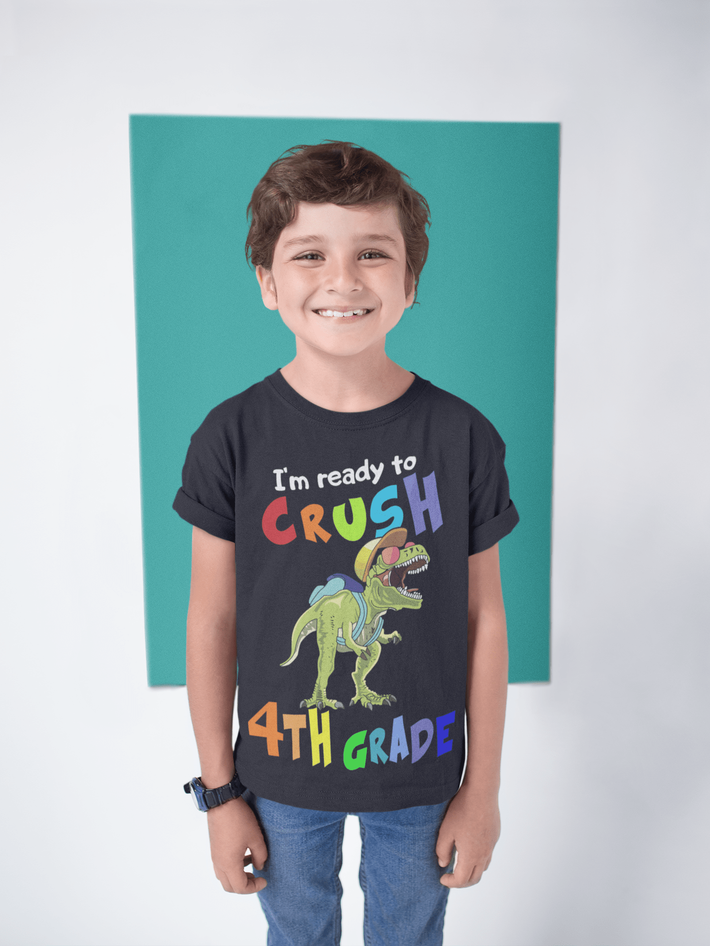 I'm Ready to crush 4th grade School Dinosaur backpack png Digital Download Instand Download - Do it yourself Transfers