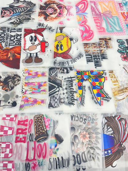 IRON ON - GRAB BAG transfers (ordering multiple bags may result in duplicates) - Do it yourself Transfers