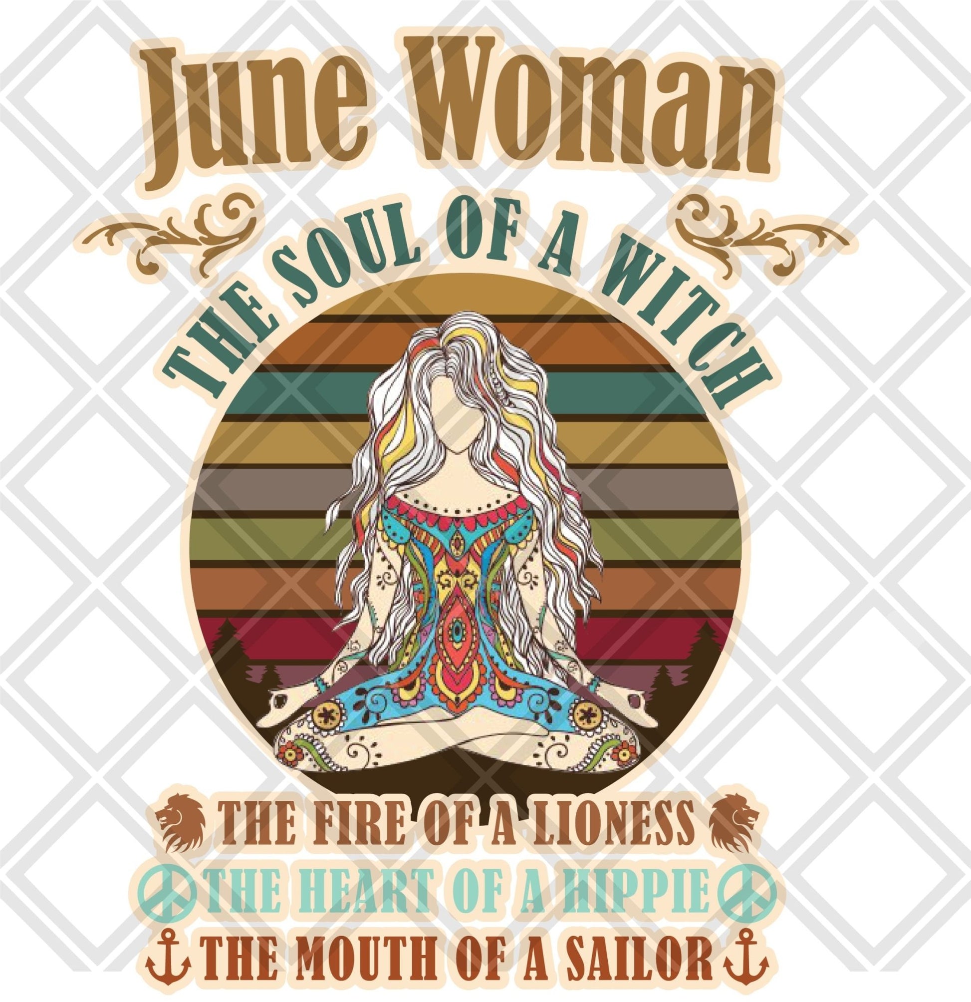 June Woman Digital Download Instand Download - Do it yourself Transfers