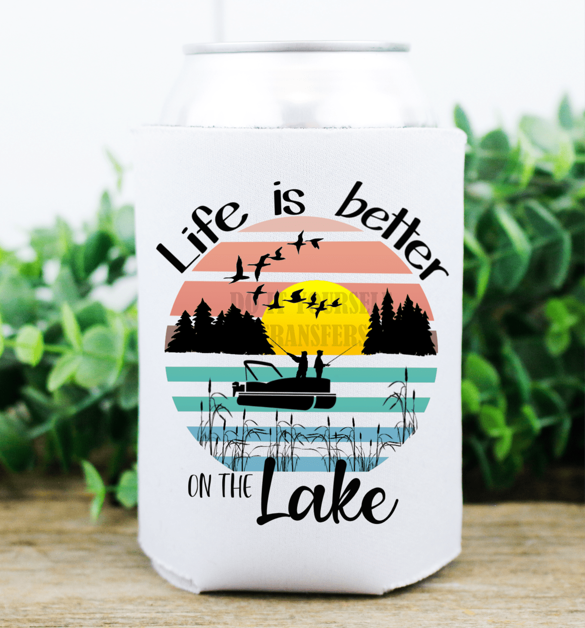 Life is better on the lake fishing hunting sunset / size DTF TRANSFERPRINT TO ORDER - Do it yourself Transfers