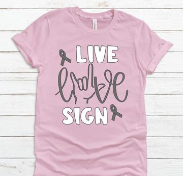 Live love sign DTF TRANSFERSPRINT TO ORDER - Do it yourself Transfers