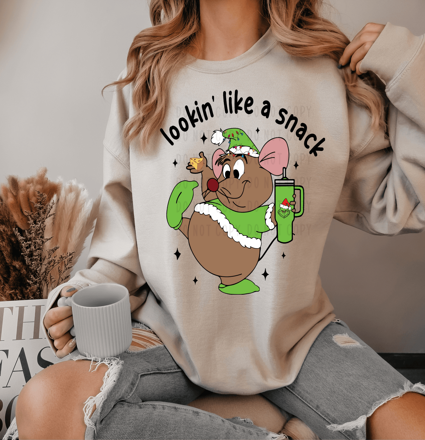 Lookin' like a snack Mouse GUS cake tree GREEN crossbody cup ADULT DTF TRANSFERPRINT TO ORDER - Do it yourself Transfers