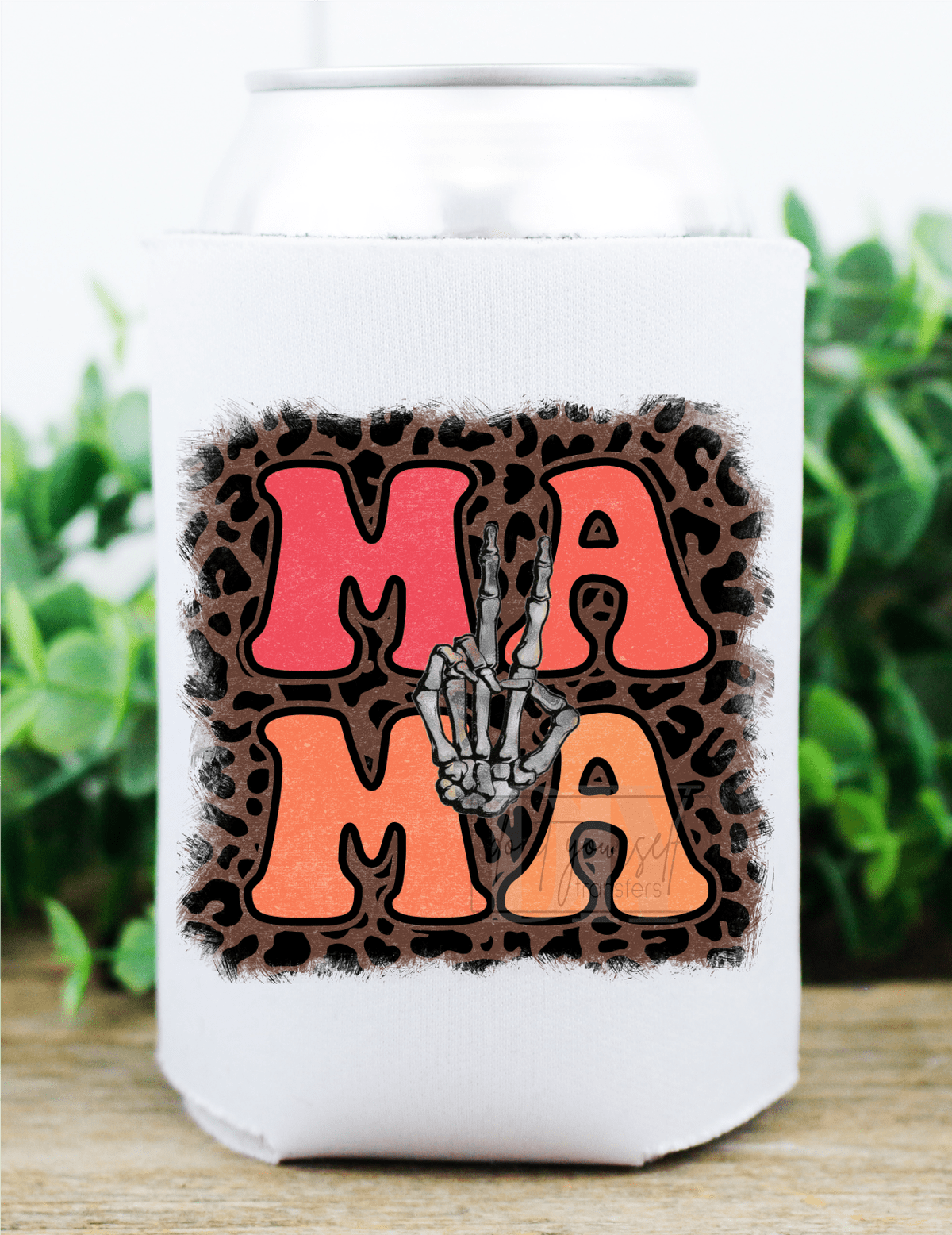 MAMA Leopard frame skull hands size DTF TRANSFERPRINT TO ORDER - Do it yourself Transfers