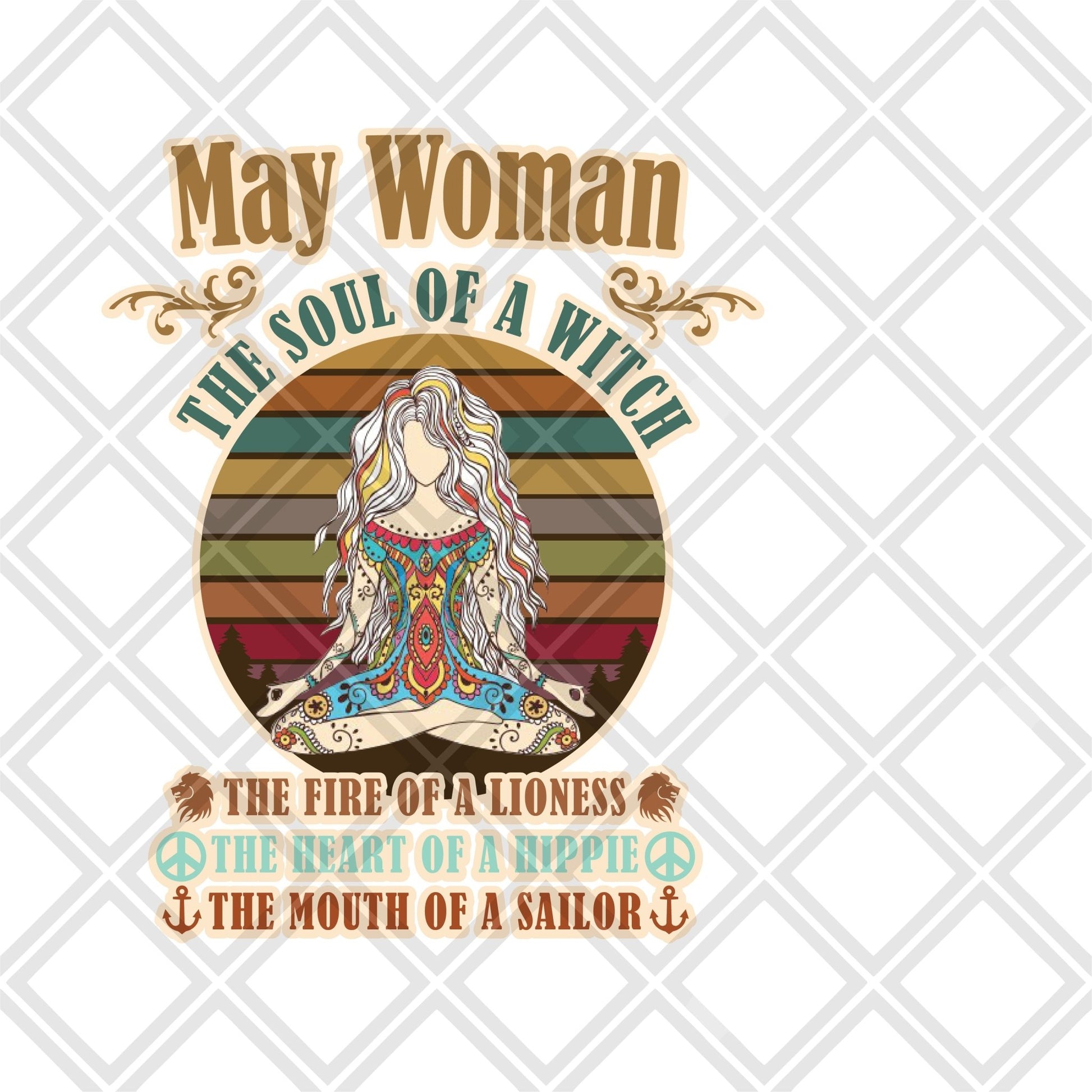 May woman Digital Download Instand Download - Do it yourself Transfers