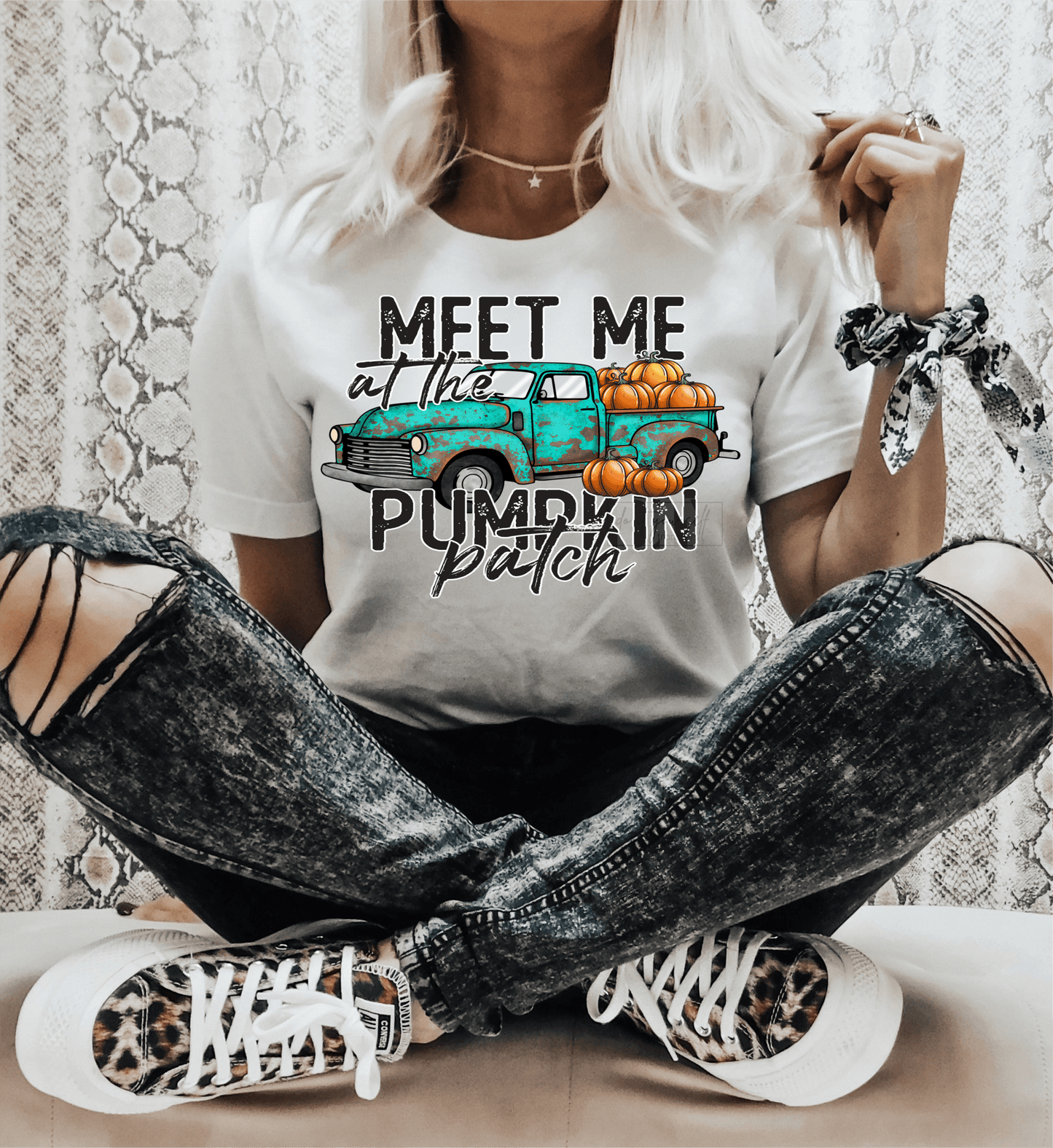 Meet me at the Pumpkin patch truck Fall Thankgiving ADULT DTF TRANSFERPRINT TO ORDER - Do it yourself Transfers