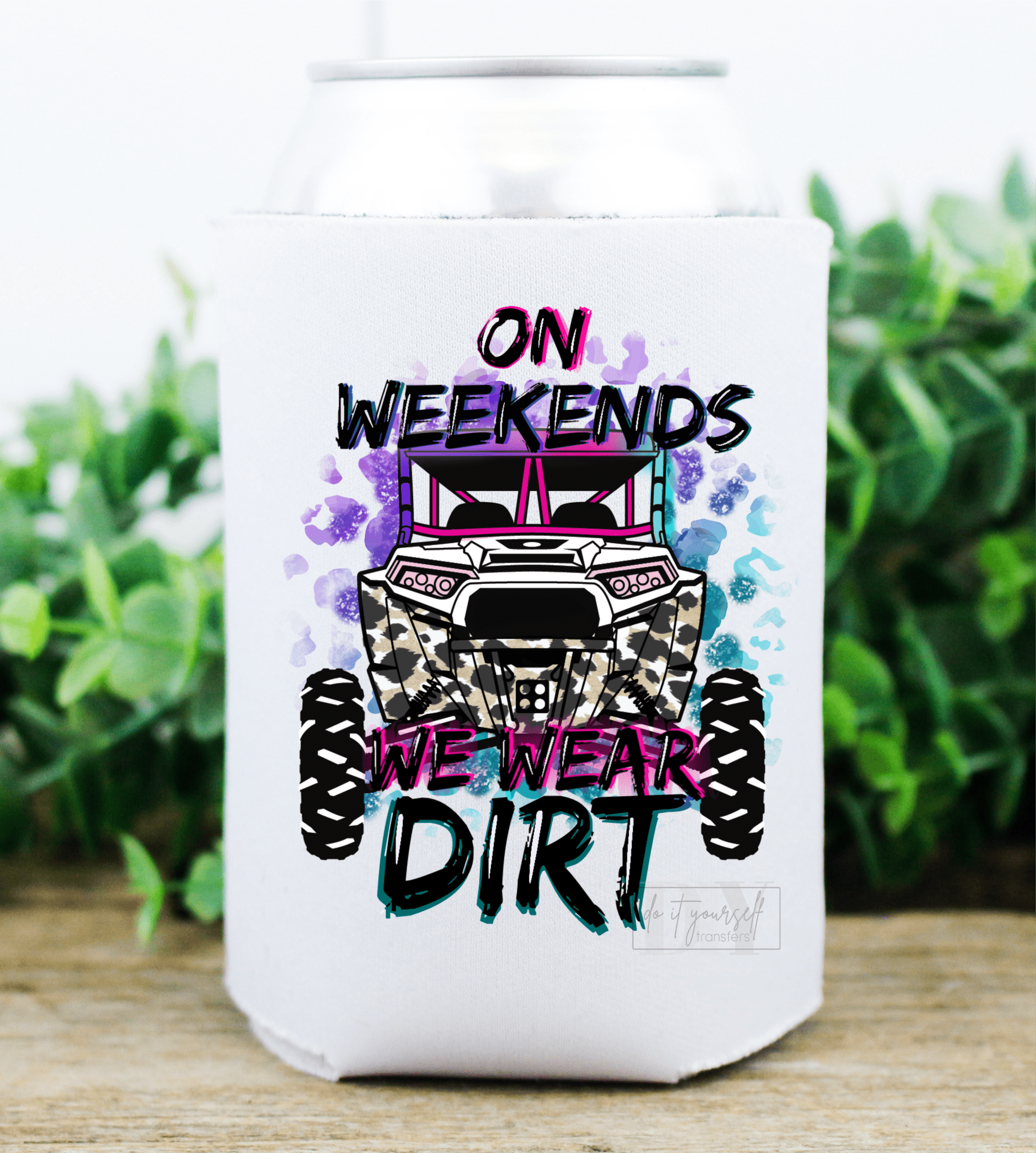 On Weekends we wear dirt leopard Razr size DTF TRANSFERPRINT TO ORDER - Do it yourself Transfers