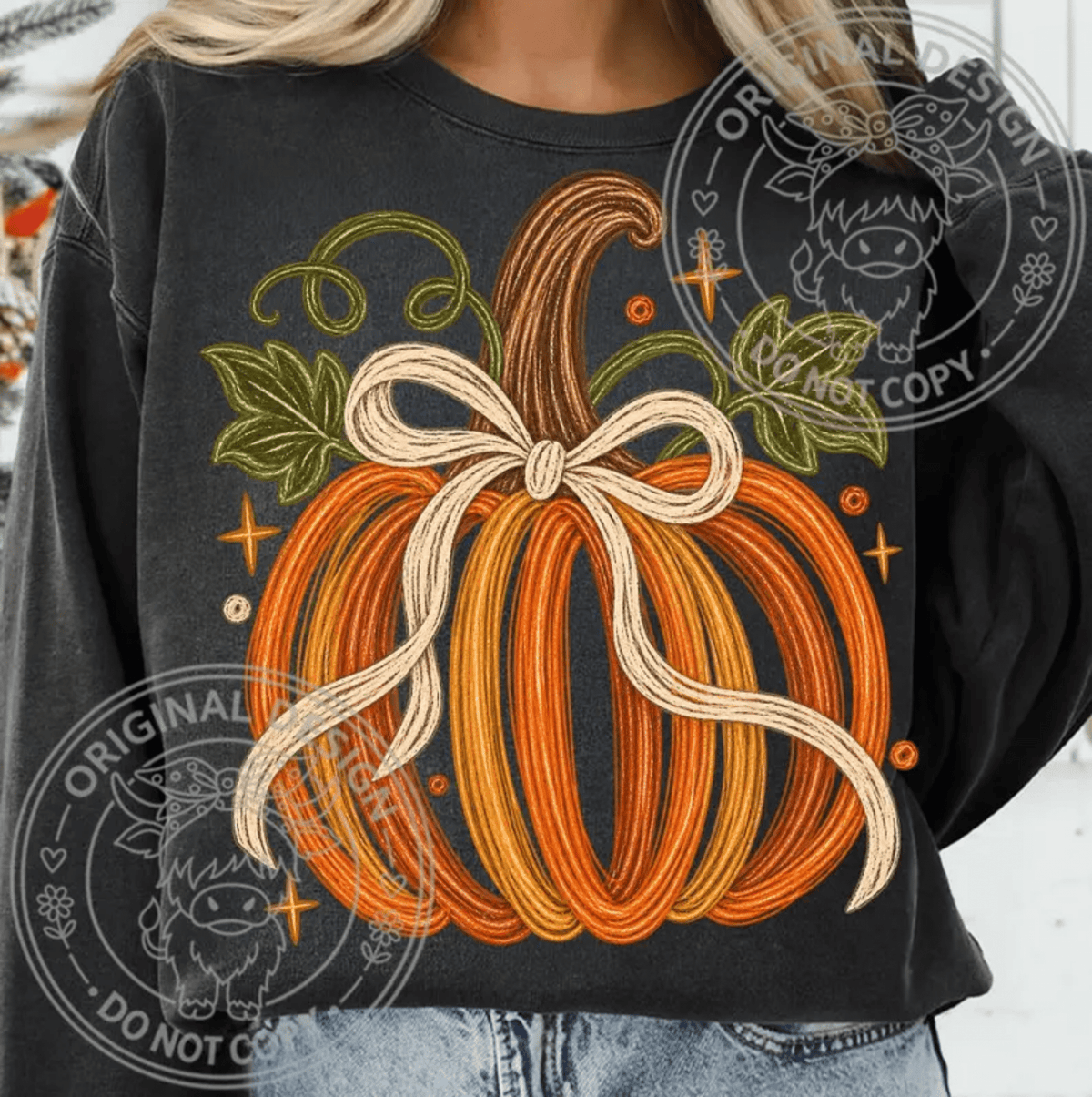 PUMPKIN DRAWING DTF size ADULT 8.5x11.5 DTF TRANSFER PRINT TO ORDER - Do it yourself Transfers
