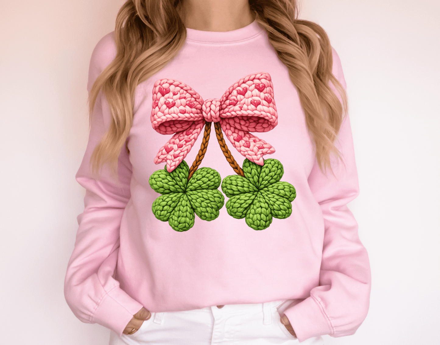 RTS CLOVERS BOW CLOVER ST PATRICKS DAY DTF DIRECT TO FILM transfers ADULT 10X11.5 - Do it yourself Transfers