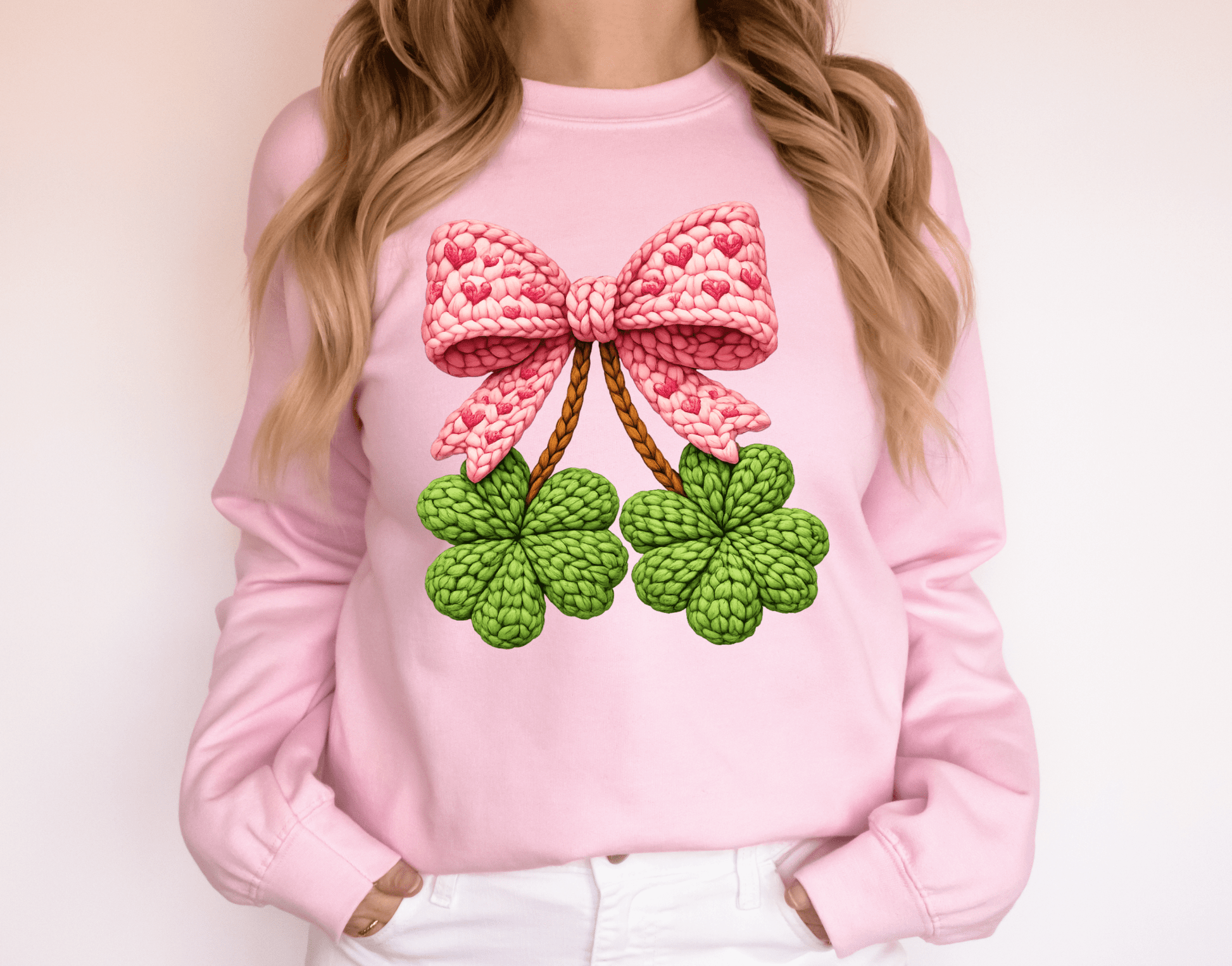 RTS CLOVERS BOW CLOVER ST PATRICKS DAY DTF DIRECT TO FILM transfers ADULT 10X11.5 - Do it yourself Transfers