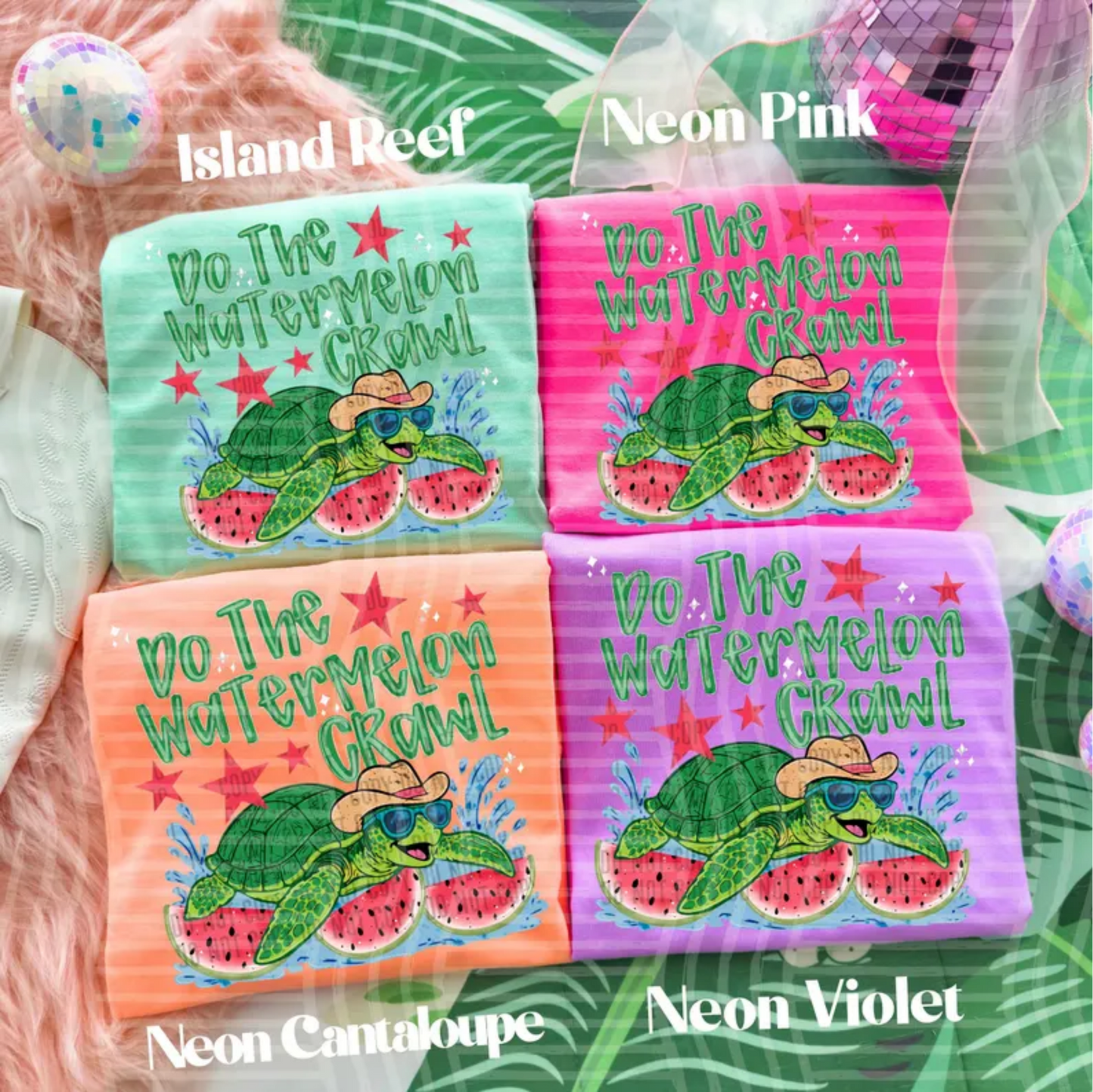 RTS DO THE WATERMELON CRAWL TURTLE DTF DIRECT TO FILM transfers ADULT SIZE 10X11.5 - Do it yourself Transfers