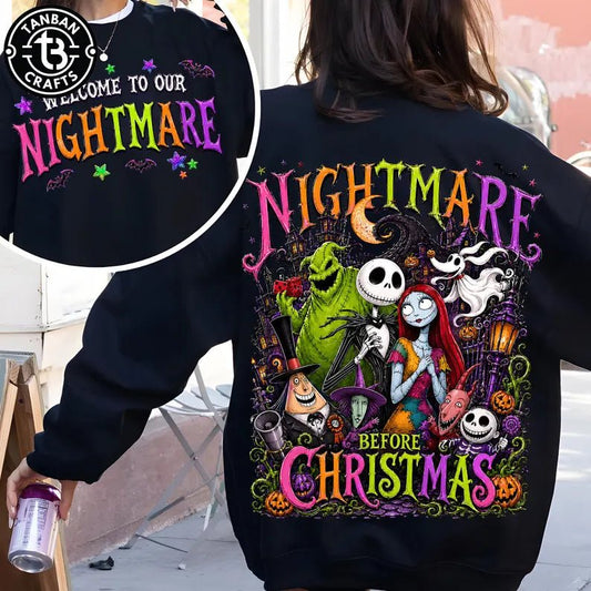 RTS NIGHTMARE CHRISTMAS FRONT BACK DTF DIRECT TO FILM transfers ADULT 10X11.5 FRONT BACK - Do it yourself Transfers