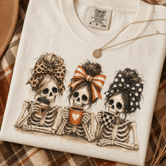 RTS SKULLIE HALLOWEEN DTF DIRECT TO FILM transfers ADULT 10X11.5 - Do it yourself Transfers