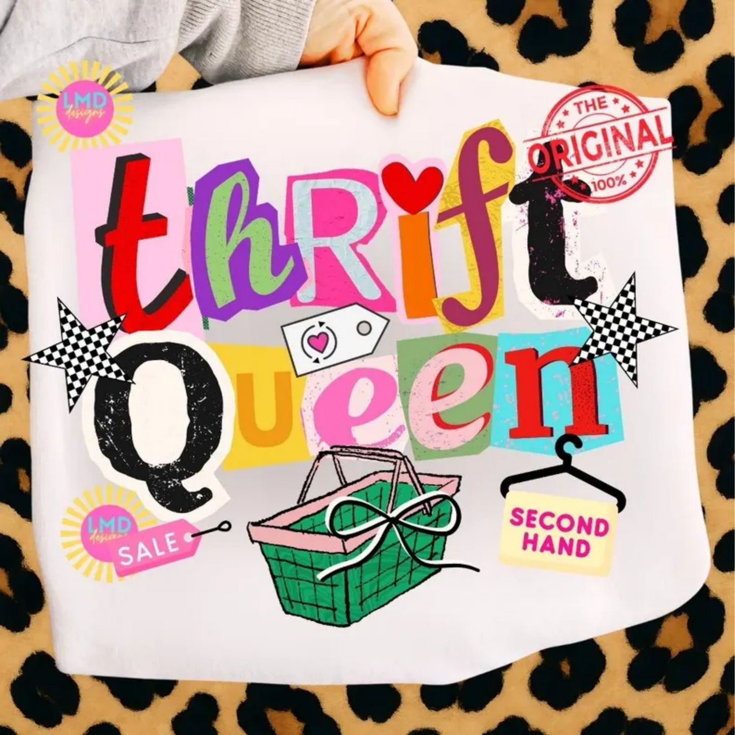 RTS THRIFT QUEEN BASKET DTF DIRECT TO FILM transfers ADULT 10X11.5 - Do it yourself Transfers