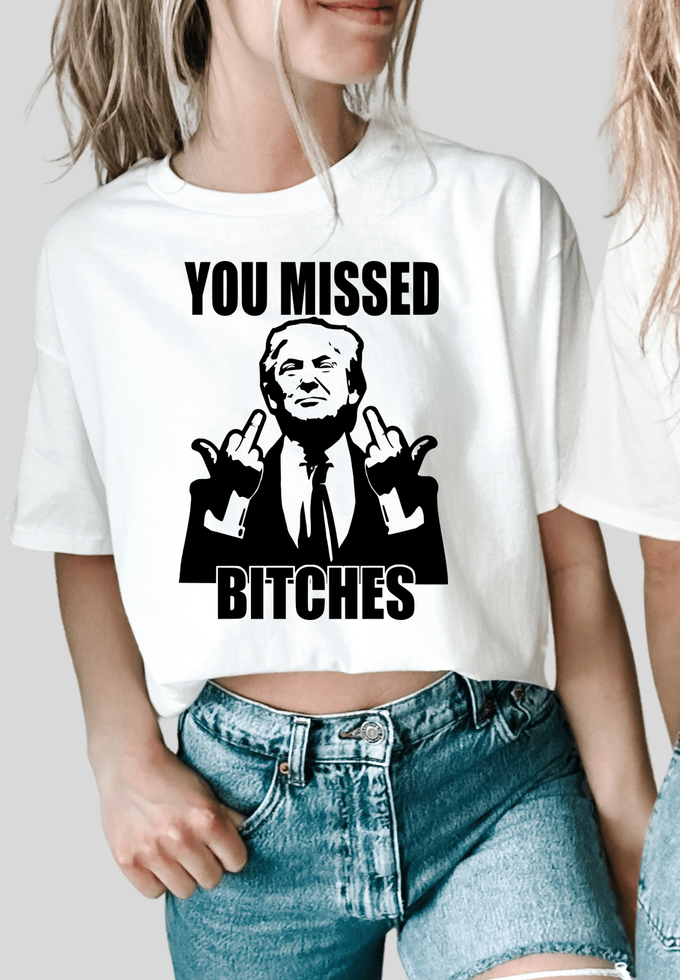 RTS You missed B TCHES TRUMP SINGLE COLOR BLACK Screen Print transfers size ADULT 10X12 - Do it yourself Transfers
