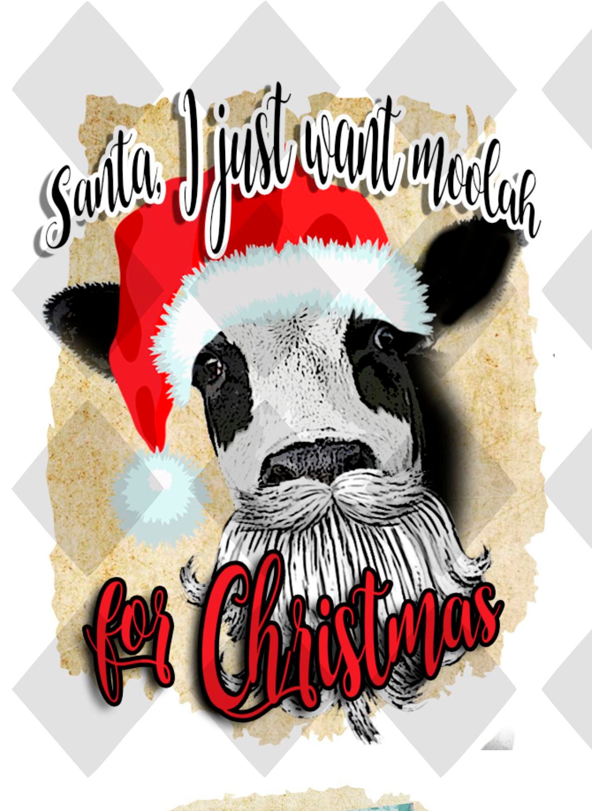 santa i just want moolah for christmas png Digital Download Instand Download - Do it yourself Transfers