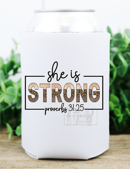 She is STRONG Proverbs 31:25 frame size DTF TRANSFERPRINT TO ORDER - Do it yourself Transfers