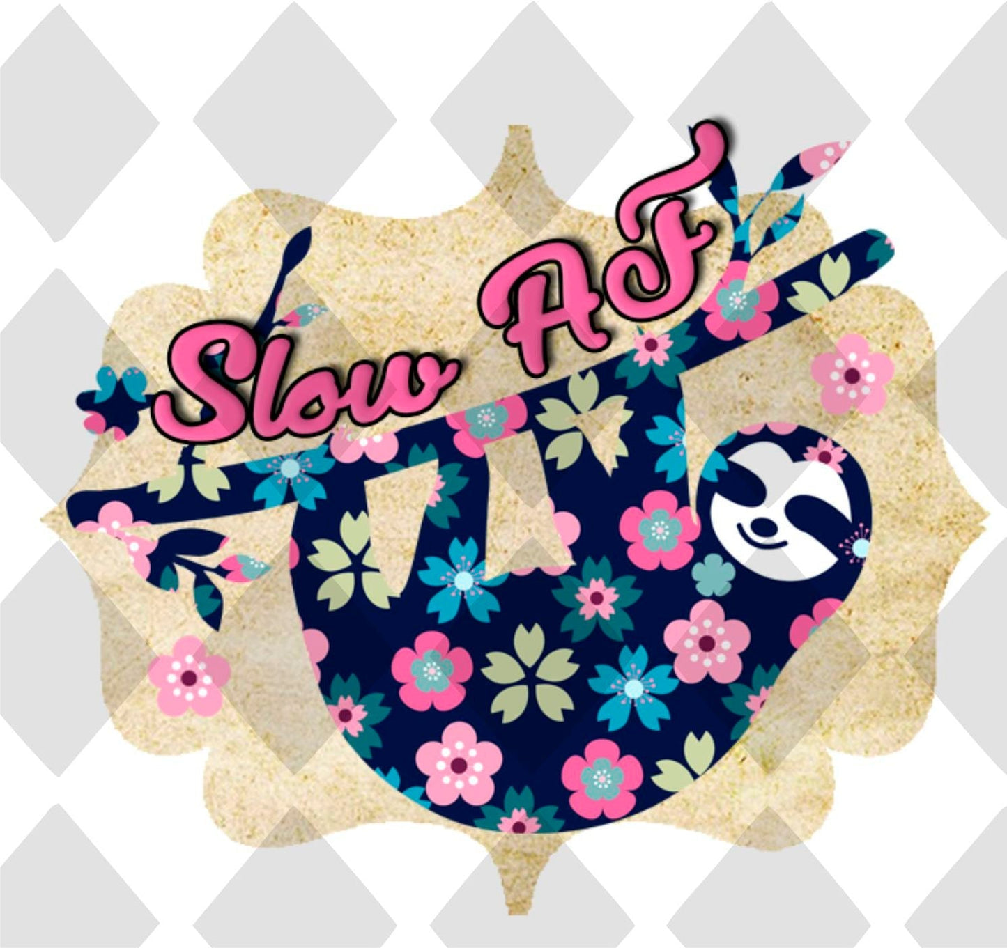 slow af sloth png Digital Download Instand Download - Do it yourself Transfers
