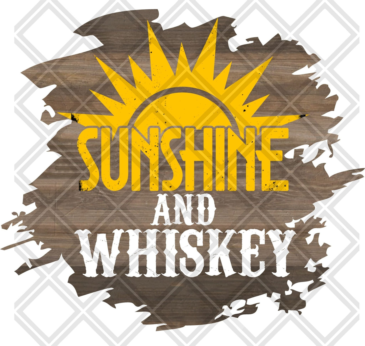 Sunshine and Whiskey DTF TRANSFERPRINT TO ORDER - Do it yourself Transfers