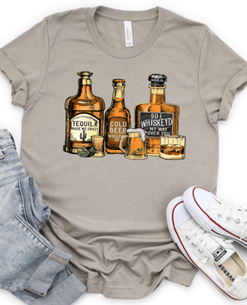 Tequila Made me crazy Cold beer wouldn't do so I Whiskeyd my may over you DTF TRANSFERSPRINT TO ORDER DTF TRANSFERPRINT TO ORDER - Do it yourself Transfers