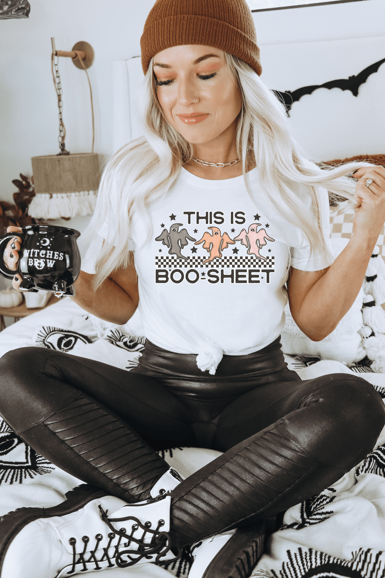 This is boo - sheet 3 ghost checkered Halloween ADULT DTF TRANSFERPRINT TO ORDER - Do it yourself Transfers